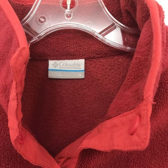 Columbia Women’s Pullover Fleece Jacket 1/4 Snap Mauve Red MEDIUM - Picture 3 of 4